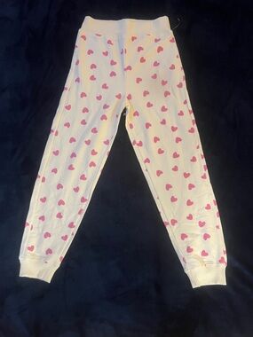 Lucy White Top with Pink Heart Accents